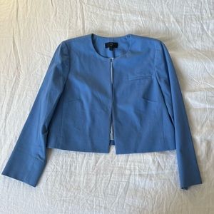J Crew 365 Light Blue Cropped Suit Jacket